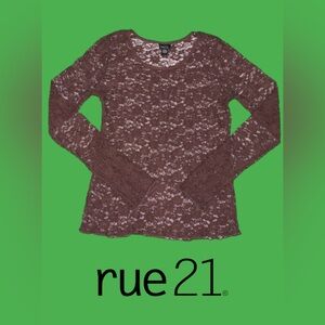 Rue21 - Brown Lace Top